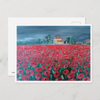 Campo de Amapolas Painting by Alfred Fox Postcard
