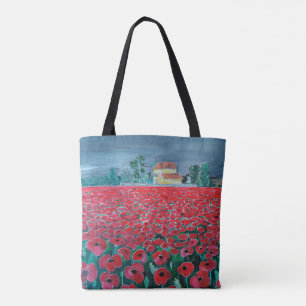 Campo de Amapolas Painting by Alfred Fox Tote Bag