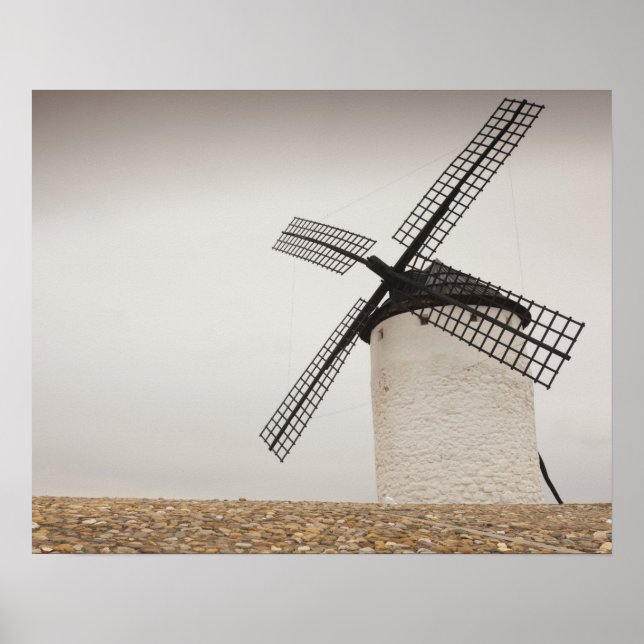 Campo de Criptana, Antique La Mancha windmills Poster (Front)