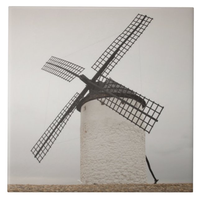 Campo de Criptana, antique La Mancha windmills Tile (Front)
