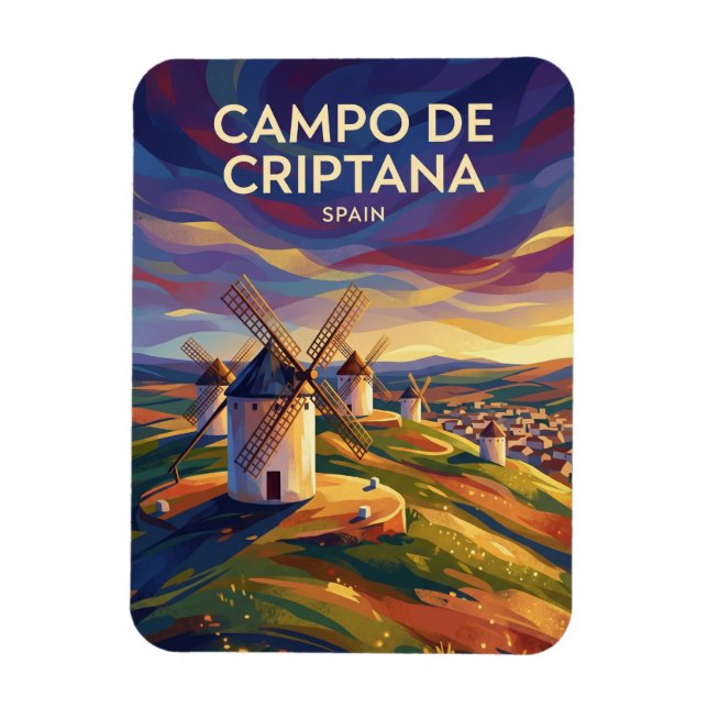 Campo de Criptana Windmills Spain Magnet (Vertical)