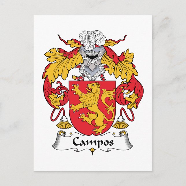 Campos Family Crest Postcard (Front)