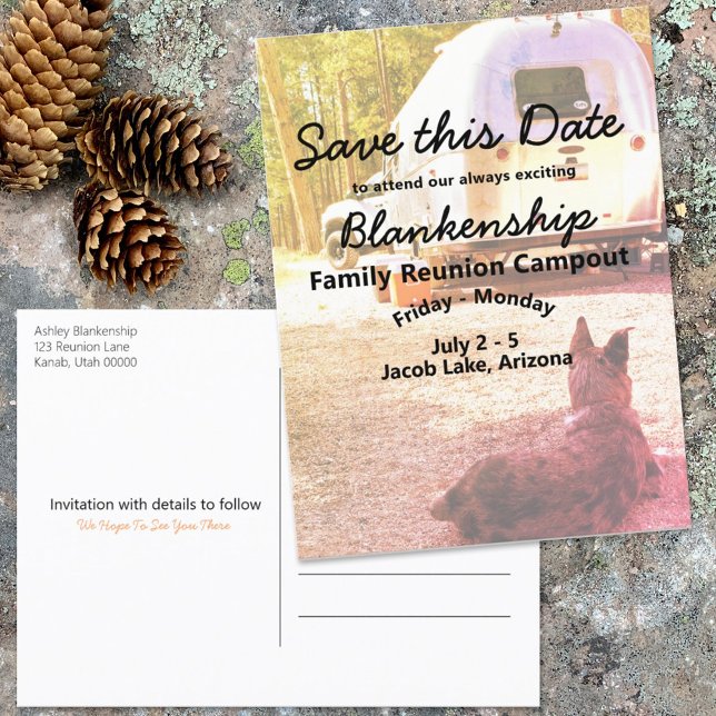 Campout Family Reunion Save The Date Template (Creator Uploaded)