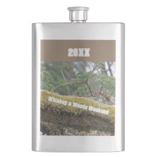 Campout Whiskey & Woods Guys Only Weekend Hip Flask