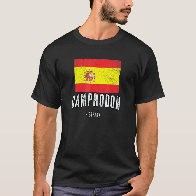 Camprodon Spain Es Flag City Bandera Ropa T-Shirt (Front)