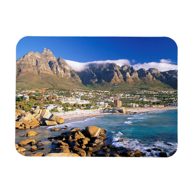 Camps Bay Beach And The Twelve Apostles Range Magnet (Horizontal)