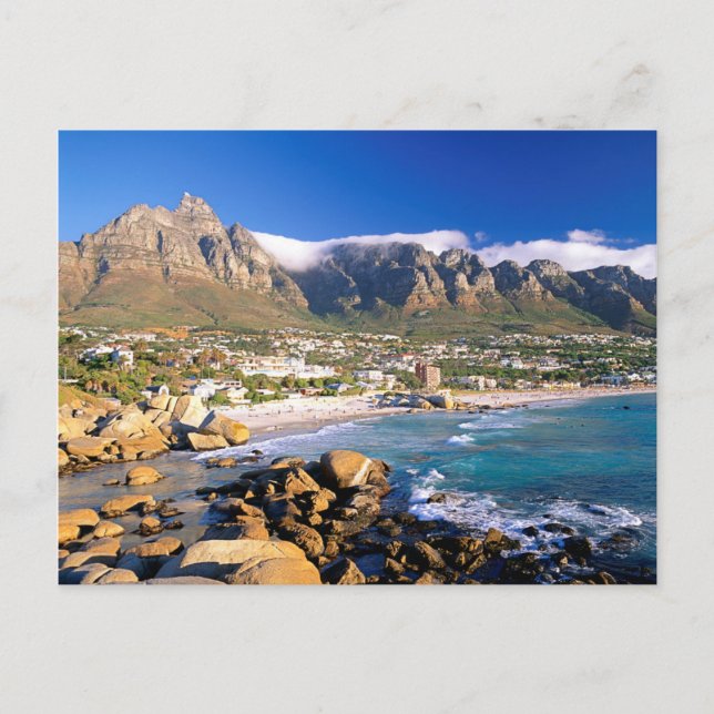 Camps Bay Beach And The Twelve Apostles Range Postcard (Front)