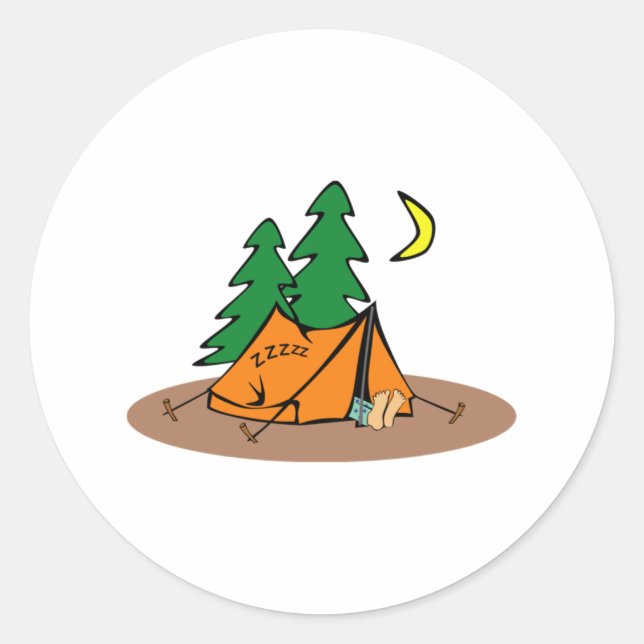 Campsite Classic Round Sticker (Front)