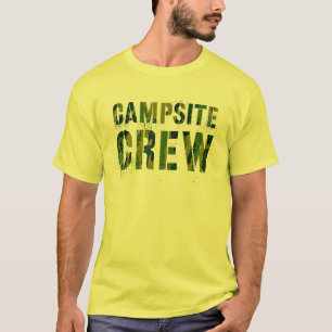 CAMPSITE CREW Camo Summer Staff Counselor Teacher T-Shirt