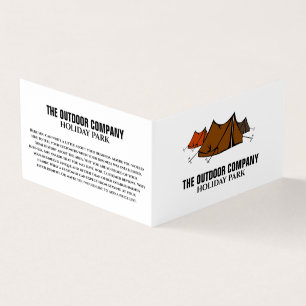 Campsite, Holiday Park Detailed Business Card