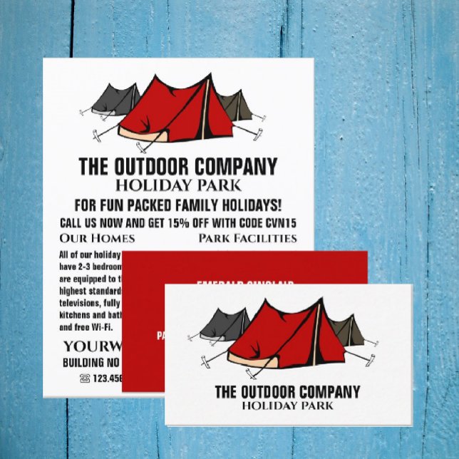 Campsite, Holiday Park Owner, Manager Business Card (Creator Uploaded)