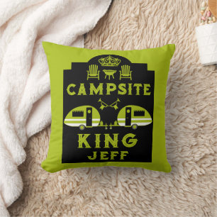 Campsite King Gifts For Campers Cushion