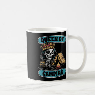 Campsite Skeleton Tenting Tent - Campfire Queen Of Coffee Mug
