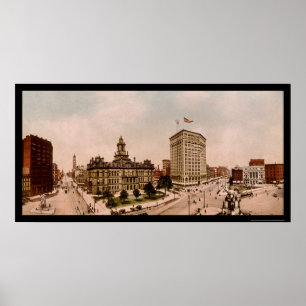 Campus Martius in Detroit, MI 1900 Poster