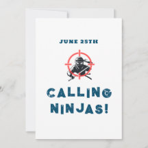 Campus Ninja fraternity Parties Invitation card