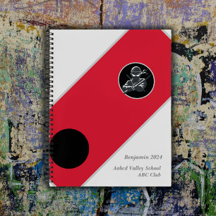  Campus Ninja Notebook Personalised White and Red