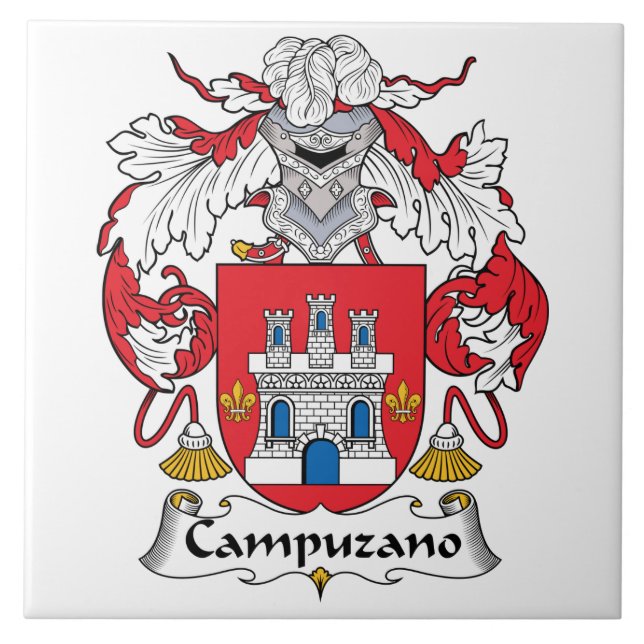Campuzano Family Crest Tile (Front)