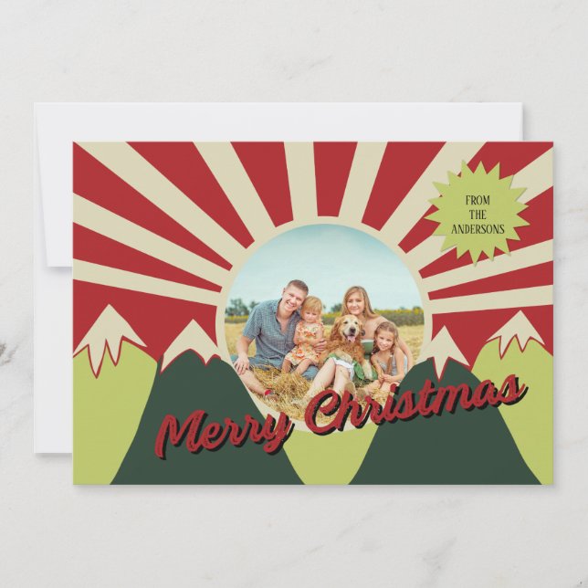 Campy Retro Style Photo Merry Christmas (Front)