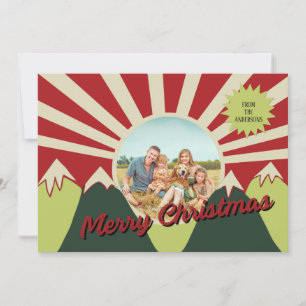 Campy Retro Style Photo Merry Christmas