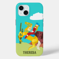 Campy Western Cowgirl on Horse Personalised