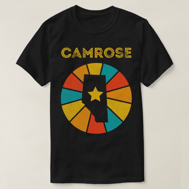 Camrose Alberta Canada Vintage Distressed Souvenir T-Shirt (Design Front)