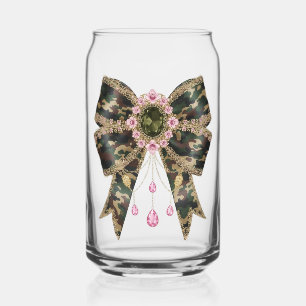 camuflash bow with pink can glass
