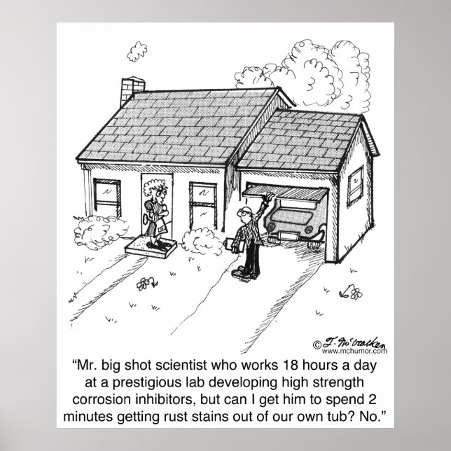 Can A Scientist Get Stains Out of His Own Tub Poster (Front)