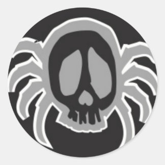can am spyder skull medallion classic round sticker