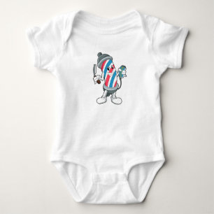 Can as Hairdresser with Razor Baby Bodysuit