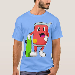 Can as Skater with Skateboard T-Shirt