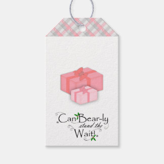 Can Bear-ly Stand the Wait Christmas Bear Gift Tag