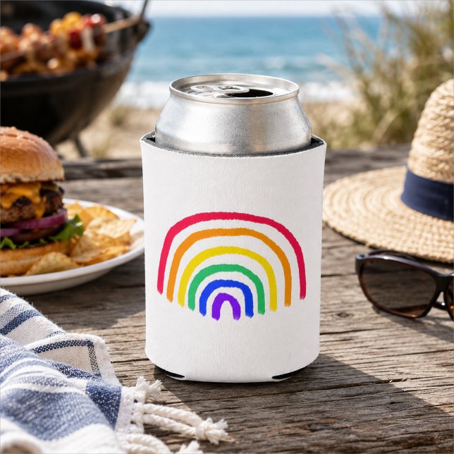 Can Cooler | Custom Kids Artwork Drink Sleeve (Custom kids artwork can cooler with upload space for drawings, rainbows, photos, or doodles.)