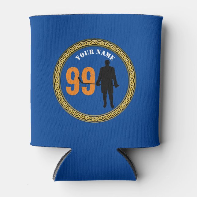 Can Cooler Hockey Player - Add Name & Number  (Front)