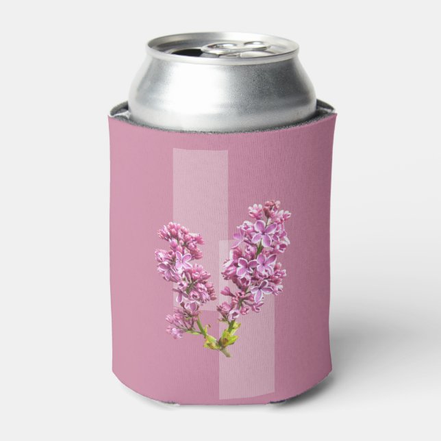 Can Cooler - Lilacs on Lavender Background (Can Front)