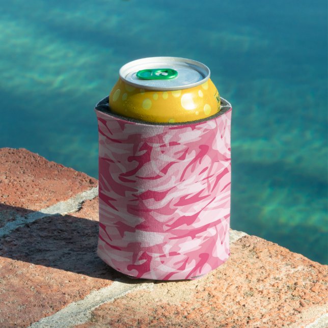 Can Cooler-Pink Camo  Can Cooler (In Situ Pool)