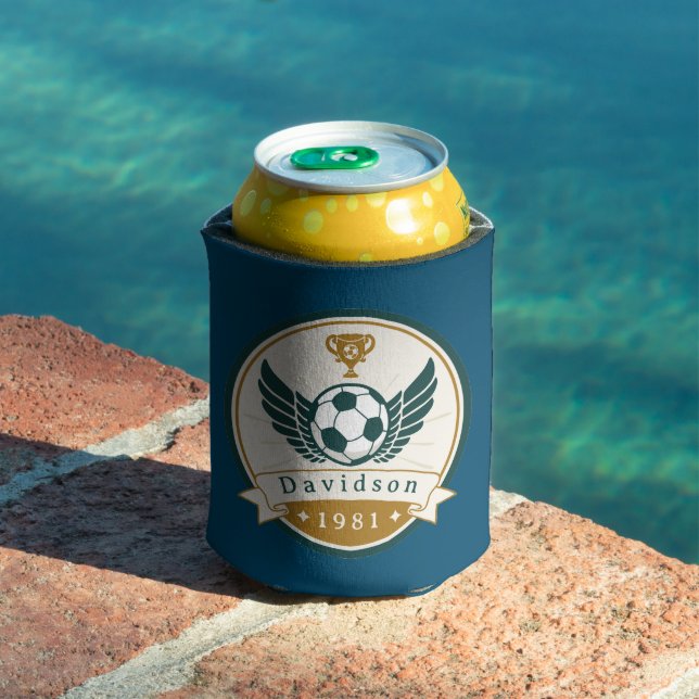 Can Cooler - Soccer - Personalised - Add Name (In Situ Pool)