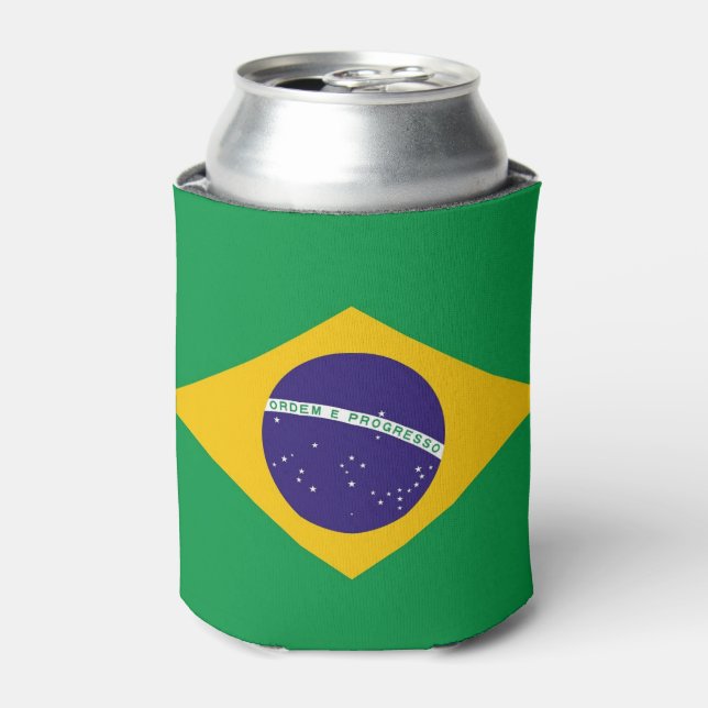 Can Cooler with flag of Brazil (Can Front)
