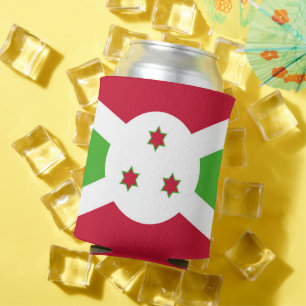 Can Cooler with flag of Burundi