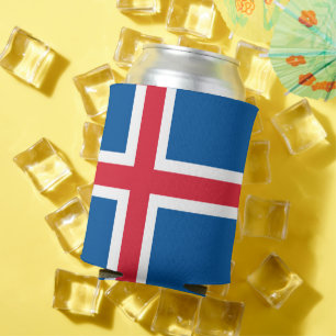 Can Cooler with flag of Iceland
