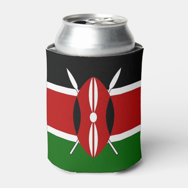 Can Cooler with flag of Kenya (Can Front)