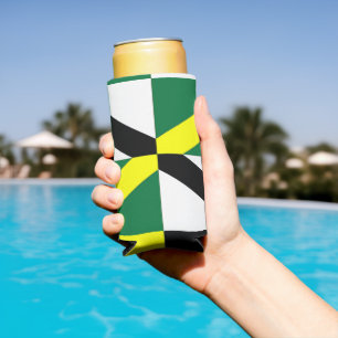Can Cooler with flag of Monterey City, USA