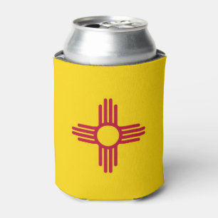 Can Cooler with flag of New Mexico State, USA.