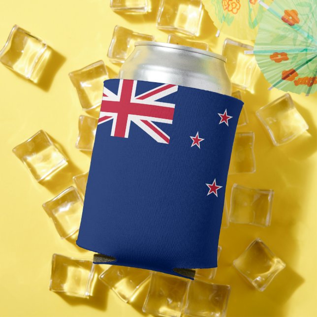 Can Cooler with flag of New Zealand (In Situ Summer)
