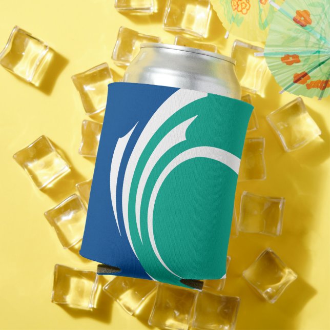 Can Cooler with flag of Ottawa, Canada (In Situ Summer)