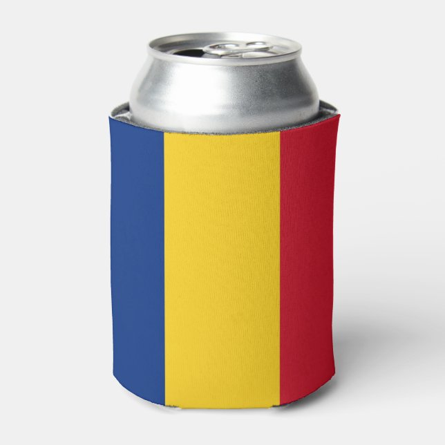 Can Cooler with flag of Romania (Can Front)