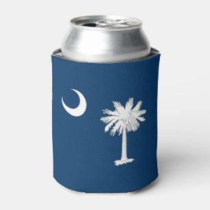 Can Cooler with flag of South Carolina State, USA.