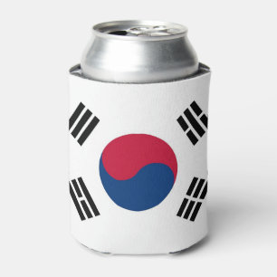 Can Cooler with flag of South Korea