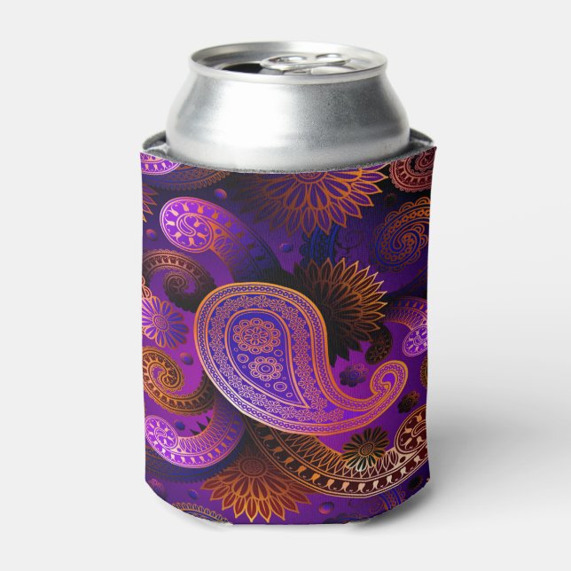 Can Coolers/Purple Paisley Cooler (Can Front)
