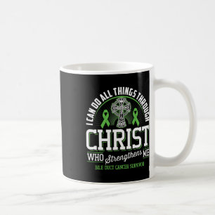 Can Do All Things Through Christ Bile Duct Cancer Coffee Mug