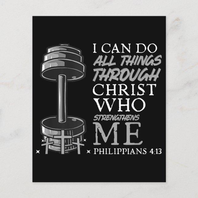 Can Do All Things Weightlifter Gym Christian Bible (Front)